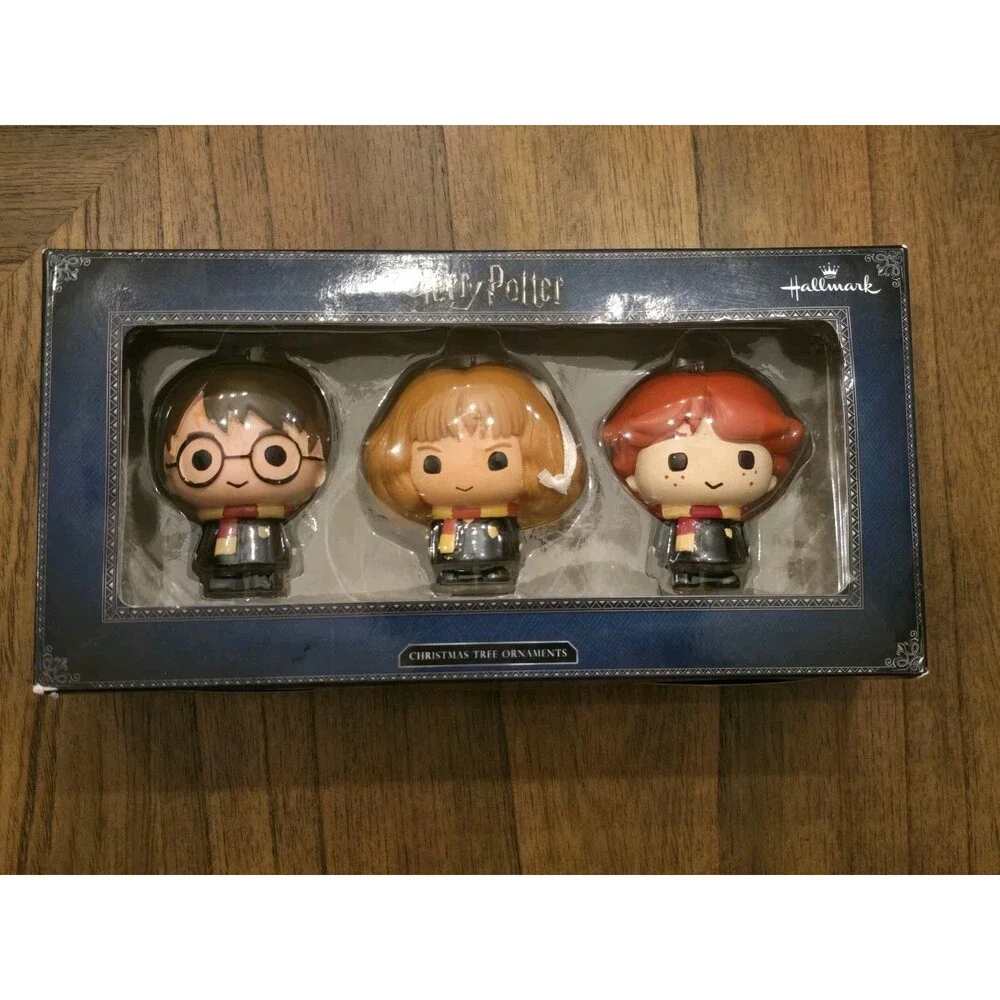 Hallmark Harry Potter Hermione Ron Christmas Ornament Set of 3 NIB New in Box
